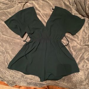 Leith forest green romper